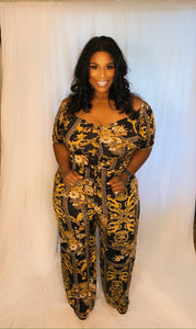 Golden Flower Jumpsuit